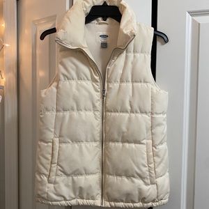 Cream Puffer Vest